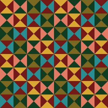 Kum saati yorgan geometrik dikişsiz desen