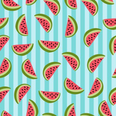 Karpuz dikişsiz desen. Yaz kumaşı baskısı.