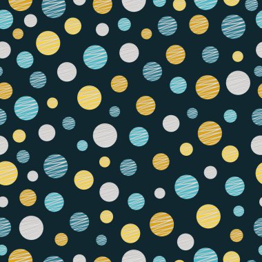 Polka, ateş böceği renk arkaplanındaki kusursuz deseni noktalıyor