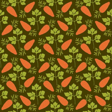 Havuç ve parsleyler pürüzsüz desen