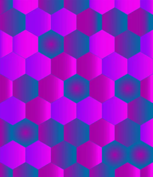 Honeycomb neonfarbenen abstrakten Hintergrund — Stockvektor