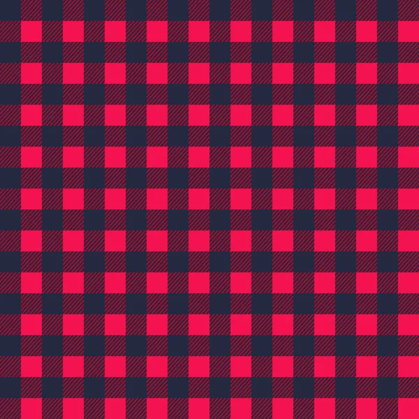 Red and Black Lumberjack plaid seamless pattern — Stock Vector