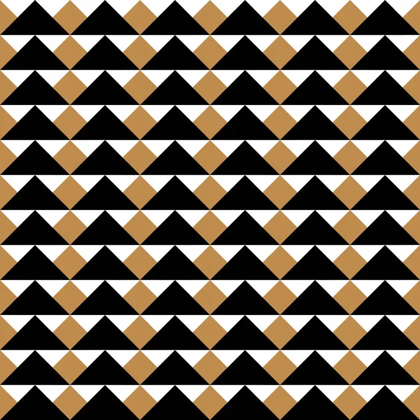 Schwarz und gold gefärbte geometrische nahtlose Muster — Stockvektor
