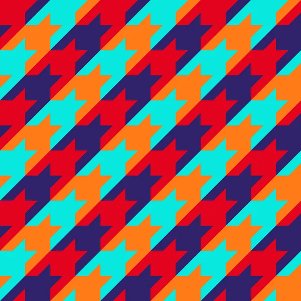 Неоновые цвета хаундстука геометрический бесшовный узор — стоковый вектор