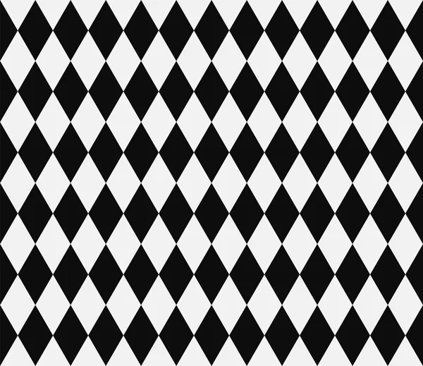 Siyah ve beyaz eşkenar dörtgen geometrik dikişsiz desen — Stok Vektör