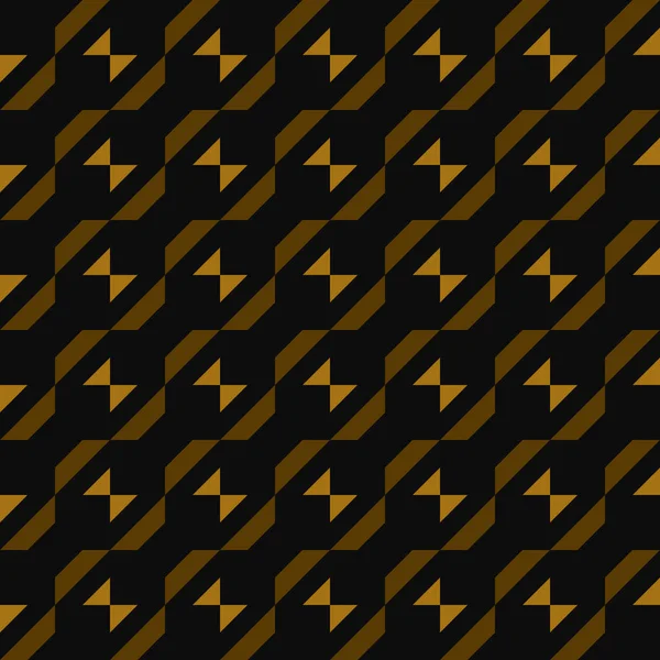 Black and gold geometric seamless pattern — ストックベクタ