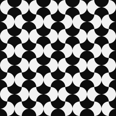 Monokrom İslami Tessellasyon kusursuz desen