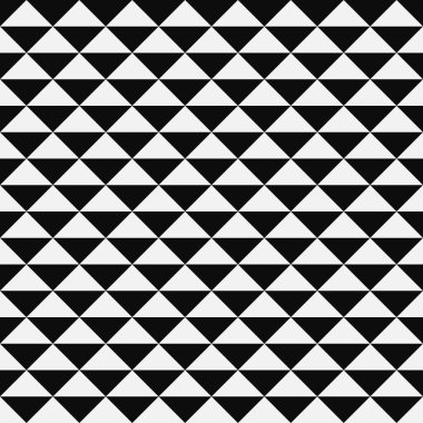 Siyah beyaz üçgenler dikişsiz desen