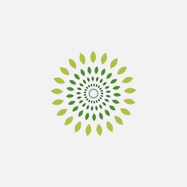 Soyut yeşil yaprak logo vektör tasarımı. Vektör çizimi. Eps 10.