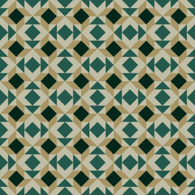 Renkli vektör geometrik süs. Üçgen, elmas ve çarkıfelek şekilli kusursuz desenler. Soyut arkaplan. Modern mozaik doku.