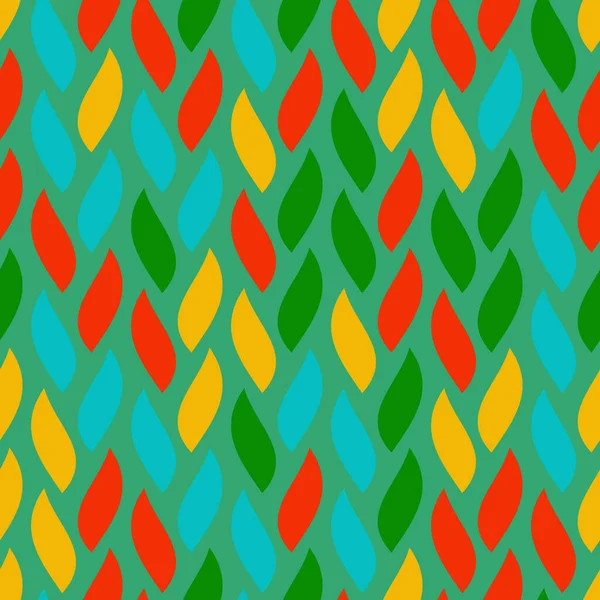 Fashion Colored Leaves Seamless Pattern Colorful Stylish Floral Mid Century — Image vectorielle