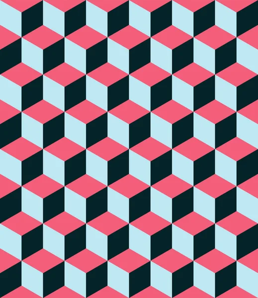 Cube Block Geometric Vector Seamless Pattern Modern Stylish Texture Perfect — Stockvektor