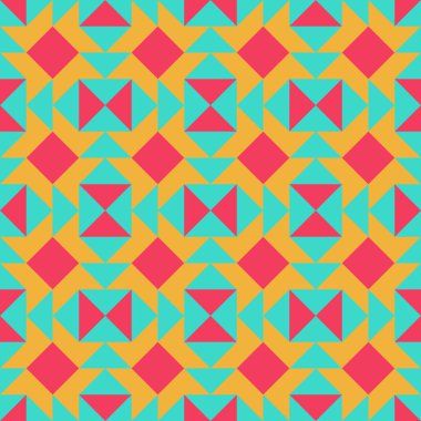 Soyut geometrik desen tasarımı retro tarzında. Vektör çizimi. Bölüm 10. Seramik fayans, duvar kağıdı, tekstil, ambalaj ve giysi tasarımı.