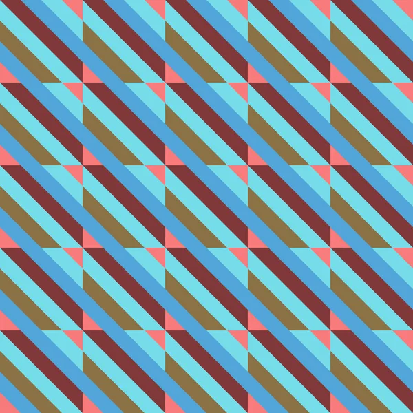 Diagonal Stripes Triangles Seamless Pattern Colorful Geometric Print Stock Vector — Stockvektor