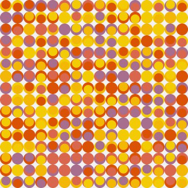 Fashion circles seamless pattern. Vector abstract fabrics design background. 60s70s style print. Simple geometric textile design.