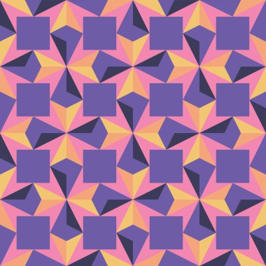 3d ve 2d şekilli geometrik ızgara dikişsiz desen. Asgari trend tasarımı. 