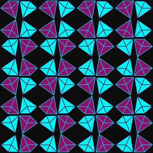 Quadratische Pyramide Geometrisches Nahtloses Muster Abstraktes Geometrisches Textildruckdesign Moderne Gitter — Stockvektor