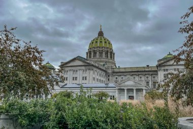 Pennsylvania Eyalet Meclisi fırtınalı bir günde, Harrisburg, ABD
