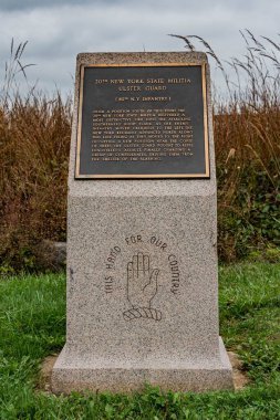 20. New York Eyalet Milis Anıtı, Gettysburg Ulusal Askeri Parkı, Pennsylvania, ABD