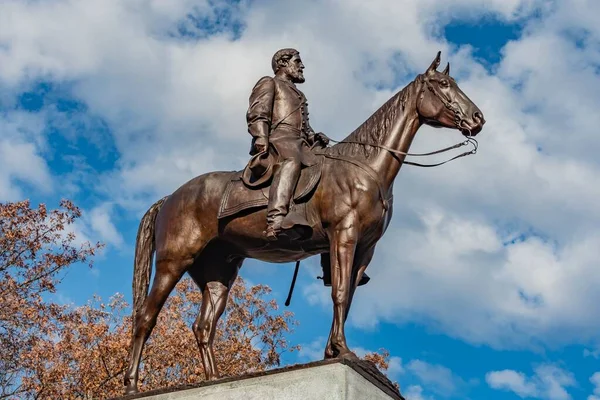 Robert Lee Στο Gettysburg Πενσυλβάνια Ηπα — Φωτογραφία Αρχείου