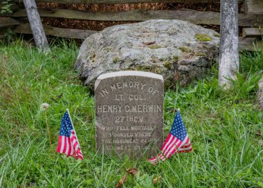 LT COL anıtı. Henry C. Merwin, Gettysburg Ulusal Askeri Parkı, Pennsylvania, ABD