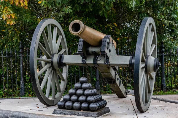 Kanonen Auf Bäume Gettysburg National Military Park Pennsylvania Usa — Stockfoto
