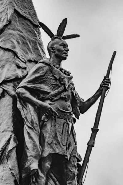 Närbild 42Nd New York Volunteer Infanteriregemente Monument Gettysburg National Military — Stockfoto