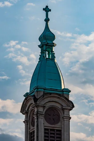가톨릭 Steeple Johnstown Pennsylvania Usa — 스톡 사진
