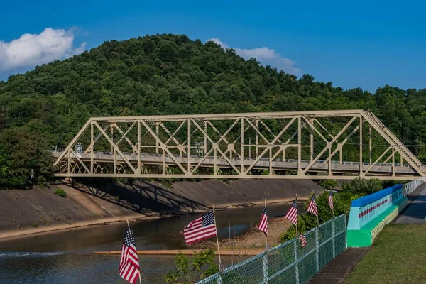 Most Minersville Nad Rzeką Conemaugh Johnstown Pensylwania Usa — Zdjęcie stockowe