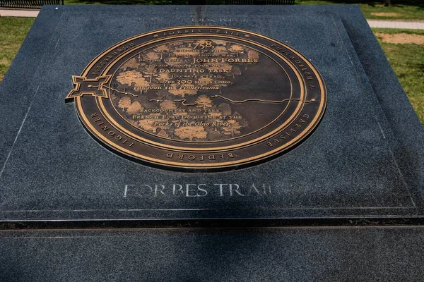 Forbes Trail Marker Bedford Pennsylvania Amerikai Egyesült Államok — Stock Fotó