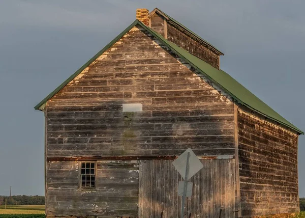 Roadside Barn Stormy Evening York County Pennsylvania Verenigde Staten — Stockfoto