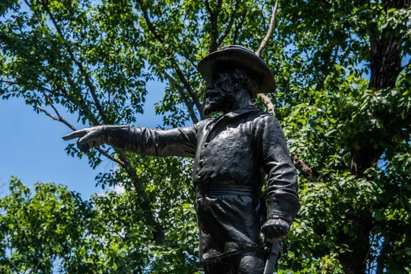 Brevet Tümgeneral George Greene Anıtı Culps Hill Gettysburg Ulusal Askeri — Stok fotoğraf