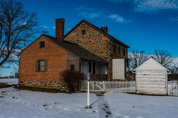 Side View Michael Bushman House Gettysburg National Military Park Pennsylvania — 스톡 사진