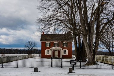 Paul Sherfy Evi 'nde kış, Gettysburg Ulusal Askeri Parkı, Pennsylvania, ABD