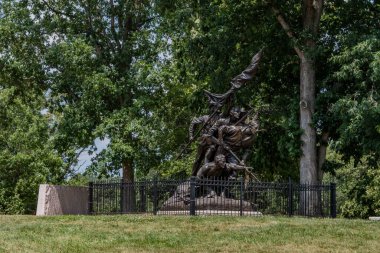 Kuzey Carolina Anıtı Sıcak Ağustos Günü, Gettysburg Ulusal Askeri Parkı, Pennsylvania, ABD