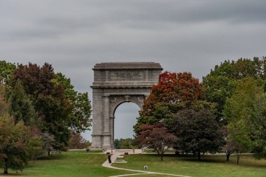 National Memorial Arch in Autumn, Valley Forge Ulusal Tarih Parkı, Pennsylvania, ABD