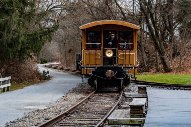 NCRR treni Hanover Junction İstasyonu, York County Pennsylvania, ABD