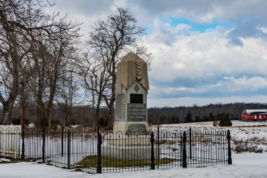 Pennsylvania Gönüllü Piyade Alayı Anıtı, Gettysburg Ulusal Askeri Parkı, Pennsylvania, ABD