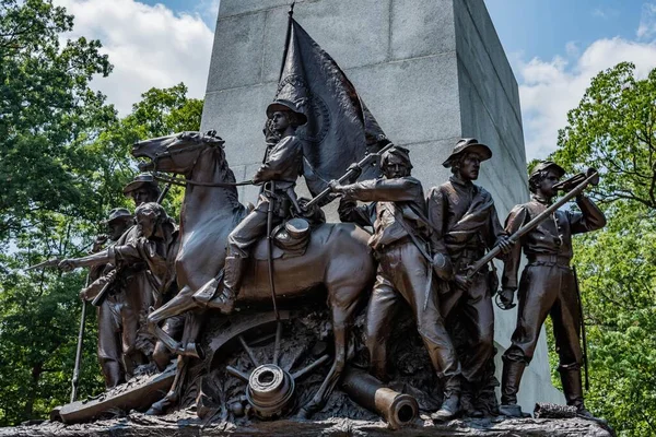 Emlékmű Közelsége Virginia Államhoz Gettysburg Nemzeti Katonai Park Pennsylvania Usa — Stock Fotó