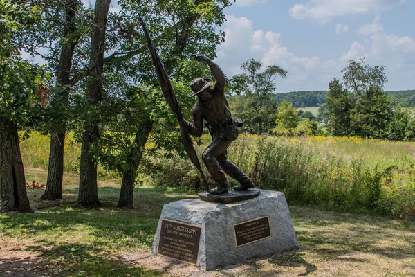 11Th Mississippi Infantry Regiment Monument Gettysburg National Military Park Pennsylvania — Foto de Stock