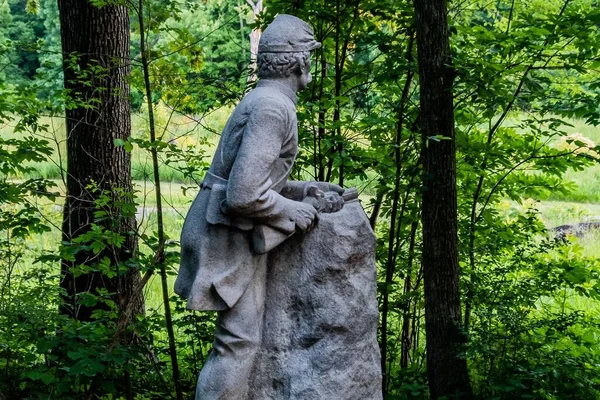 2Nd Massachusetts Sharpshooters Monument Gettysburg National Military Park Pennsylvania — Foto de Stock