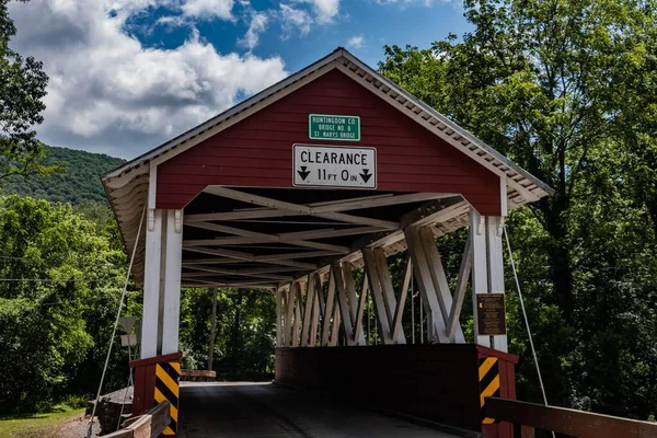 Marys Covered Bridge Condado Huntingdon Pensilvania — Foto de Stock