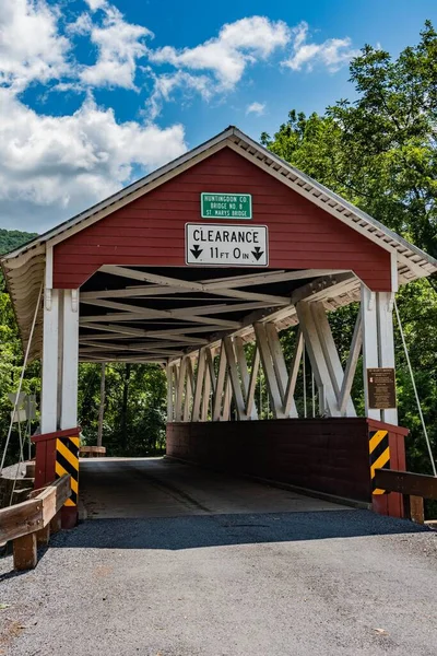Saint Marys Covered Bridge Condado Huntingdon Pensilvania — Foto de Stock