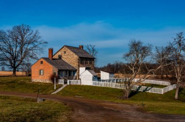 Kış Günbatımı Michael Bushman Çiftliği, Gettysburg Ulusal Askeri Parkı, Pennsylvania, ABD