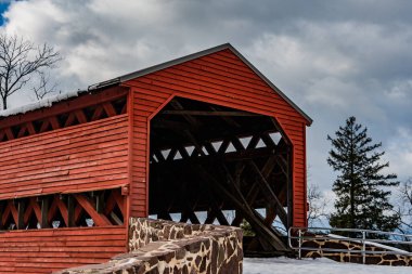 Kış Sachs Covered Köprüsü, Adams County, Pennsylvania, ABD
