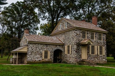 George Washington 'ın Valley Forge Ulusal Tarih Parkı' ndaki karargahı, Pennsylvania, ABD