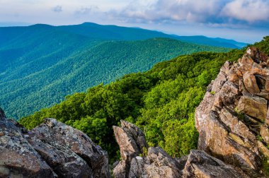 Blue Ridge Dağlarının Manzaraları, Shenandoah Ulusal Parkı, Virginia, ABD