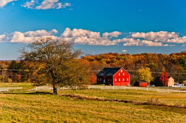 Gettysburg Savaş Alanında sonbahar, Pennsylvania ABD