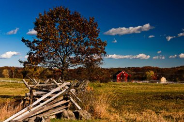 Fotoğraf: Gettysburg Savaş Alanında Güzel bir Sonbahar Günü, Pennsylvania ABD