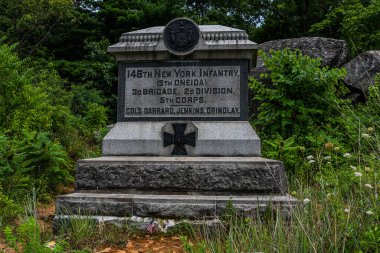 148. New York Gönüllü Piyade Alayı, Little Round Top, Gettysburg Ulusal Askeri Parkı, Pennsylvania ABD